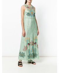 RED Valentino Embroidered Maxi Dress