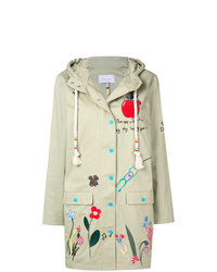 Mint Embroidered Parka