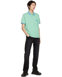 VERSACE JEANS COUTURE Green Embroidered Polo