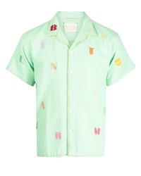 HARAGO Embroidered Cotton Shirt