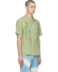 DOUBLE RAINBOUU Khaki Blazed Shirt