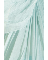 Alexander McQueen Gathered Silk Chiffon Gown