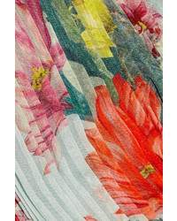 Matthew Williamson Floral Print Silk Georgette Gown