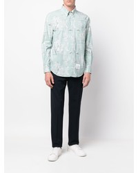 Thom Browne Floral Print Long Sleeved Shirt