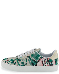 Burberry Westford Floral Low Top Sneaker Emerald Green