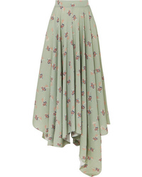 Mint Floral Maxi Skirt