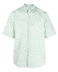 Lanvin Abstract Flower Print Cotton Shirt