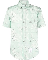 Thom Browne Floral Print Short Sleeve Shirt