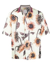 Paul Smith Sunflower Print Short Sleeve Shirt