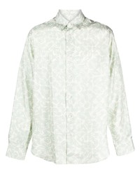 Lanvin Floral Print Silk Shirt