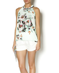 Mint Floral Sleeveless Top