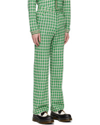 Anna Sui Green Gingham Trousers