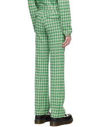 Anna Sui Green Gingham Trousers
