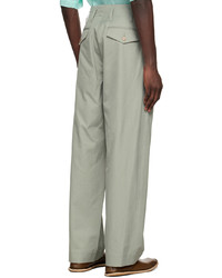 Auralee Green Cotton Trousers