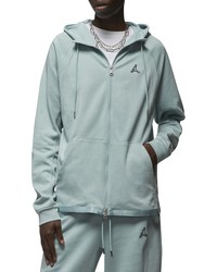 Jordan Essentials Knit Hooded Warmup Jacket In Ocean Cubewashed Teal At Nordstrom