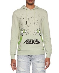 ELEVENPARIS Thats All Folks Cotton Graphic Hoodie In Celadon Green At Nordstrom