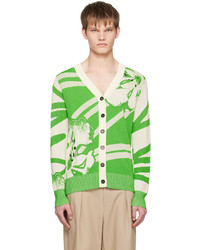 Feng Chen Wang Green White Floral Cardigan