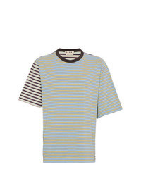 Mint Horizontal Striped Crew-neck T-shirt