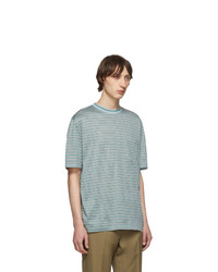 Lanvin Green Striped T Shirt