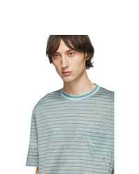 Lanvin Green Striped T Shirt