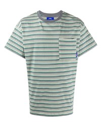 PACCBET Striped Front Pocket T Shirt