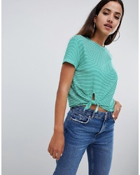 Missguided Striped Knot Front Top