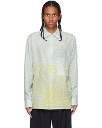 Mint Horizontal Striped Long Sleeve Shirt
