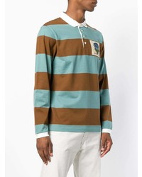 Kent & Curwen Striped Longsleeved Polo Shirt