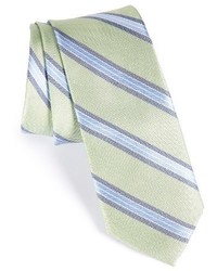 Mint Horizontal Striped Silk Tie