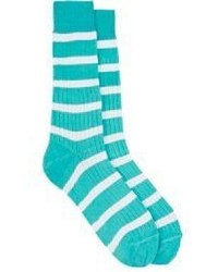 Mint Horizontal Striped Socks