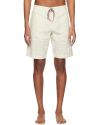 Mint Horizontal Striped Swim Shorts