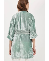 Topshop Velvet Wrap Kimono Jacket