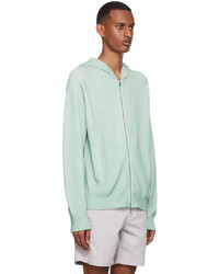 Theory Blue Cotton Zip Up Hoodie