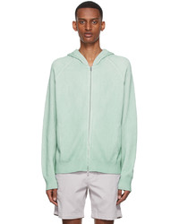 Theory Blue Cotton Zip Up Hoodie