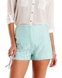 Charlotte Russe Lace High Waisted Shorts