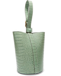 Trademark Small Croc Effect Leather Bucket Bag