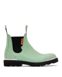 Mint Leather Chelsea Boots