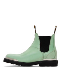 Lanvin Green Calfskin Chelsea Boots