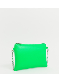 My Accessories London Neon Green Pouch Crossbody Bag