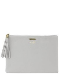 GiGi New York Personalized Uber Pebbled Leather Clutch
