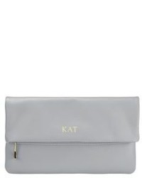 GiGi New York Personalized With Love From Kat Leather Fold Over Clutch
