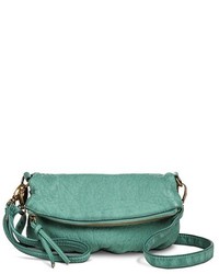 Mossimo Supply Co Distressed Crossbody Handbag With Zipper Flap Mint