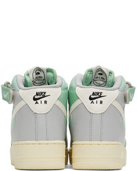 Nike Green Gray Air Force 1 Mid 07 Sneakers