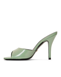 Gucci Green Slide Heeled Sandals