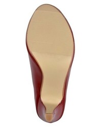 Journee Collection Hailey Jeans Co Round Toe Patent Pumps