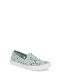 Mint Leather Slip-on Sneakers