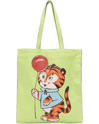 Moschino Green Illustrated Animals Tote