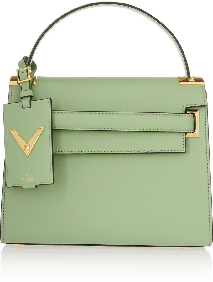 Valentino My Leather Tote Mint, $2,675 | NET-A-PORTER.COM | Lookastic