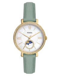 Fossil Jacqueline Sunmoon Leather Watch
