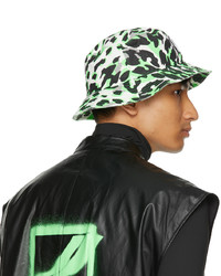 We11done Green Leopard Bucket Hat